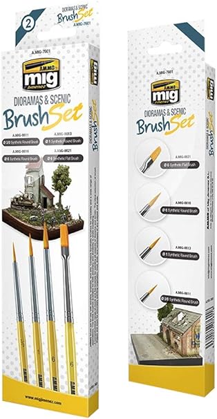 Ammo Mig Dioramas & Scenic Brush Set MIG7601
