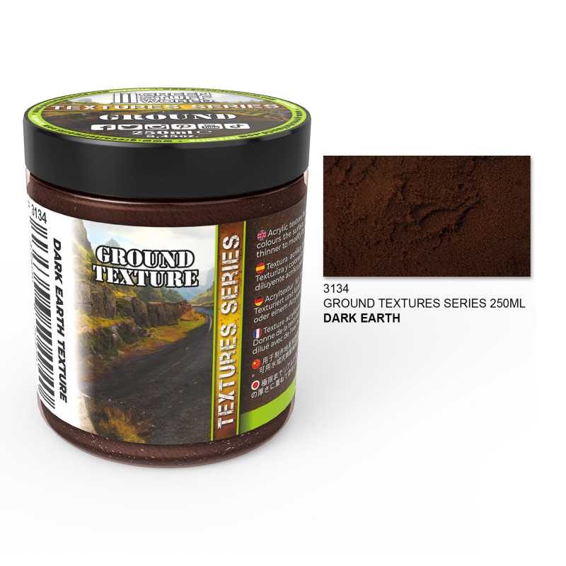 Green Stuff acrylic Ground Texture DARK EARTH 250ml GSW3134