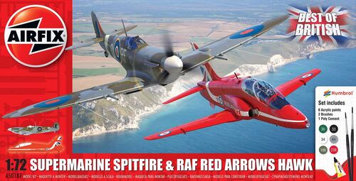 Airfix 1:72 Supermarine Spitfire & RAF Red Arrows Hawk AF50187
