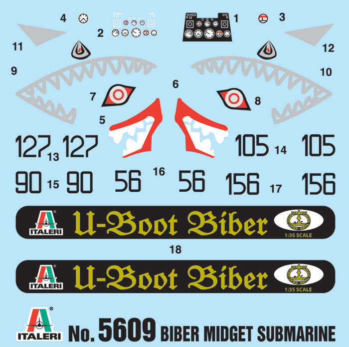 Italeri 1:35 Biber Midger Submarine IT5609 - Afbeelding 6