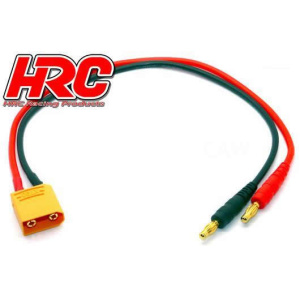 HRC Racing Charging Cable 4mm Bullet to XT90 Battery Plug-300mm-Gold     HRC9109