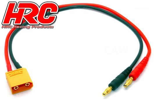 HRC Racing Charging Cable 4mm Bullet to XT90 Battery Plug-300mm-Gold HRC9109