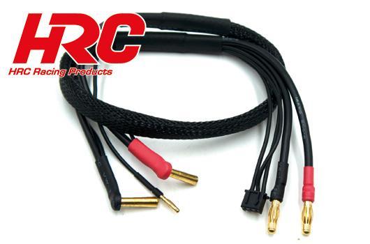 HRC Racing Charging 4mm Bullet to 4mm & JST Balancer Plug for Hard Case Battery 50cm WRAP Type PRO HRC9157P