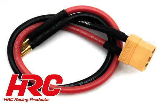 HRC Racing Charger Lead-XT90 (F) to 4mm Bullet (M)-300mm 10AWG-Gold ( use for power supply ) HRC9128-XT90