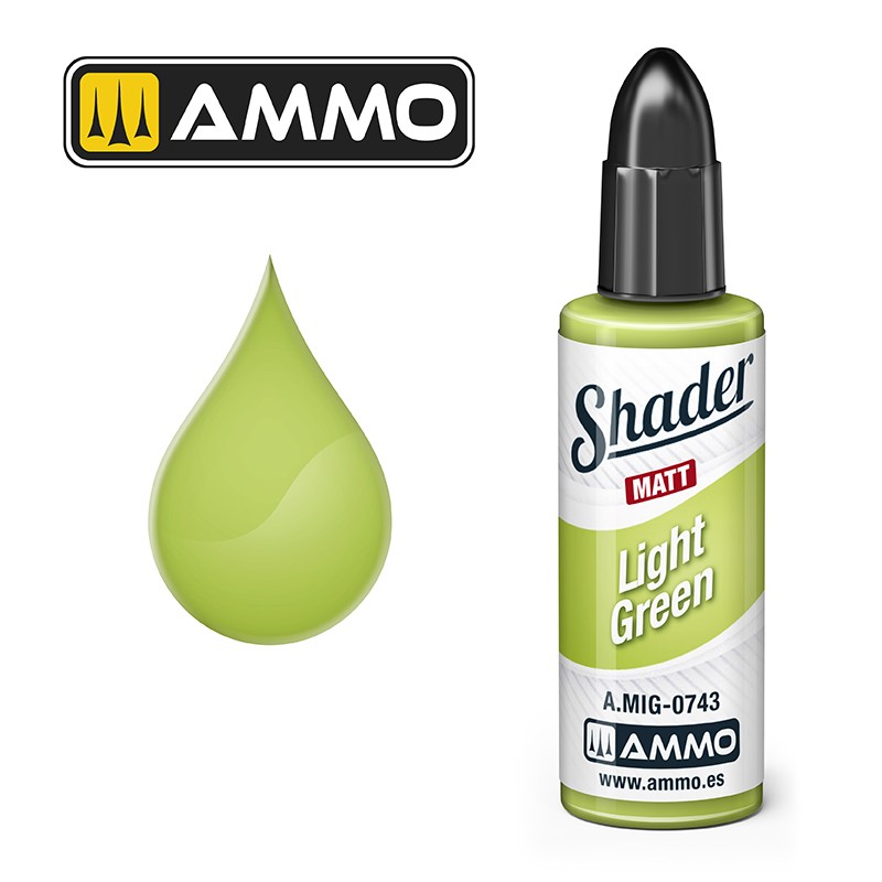 Ammo Mig Matt Shader Light Green 10ml MIG-0743