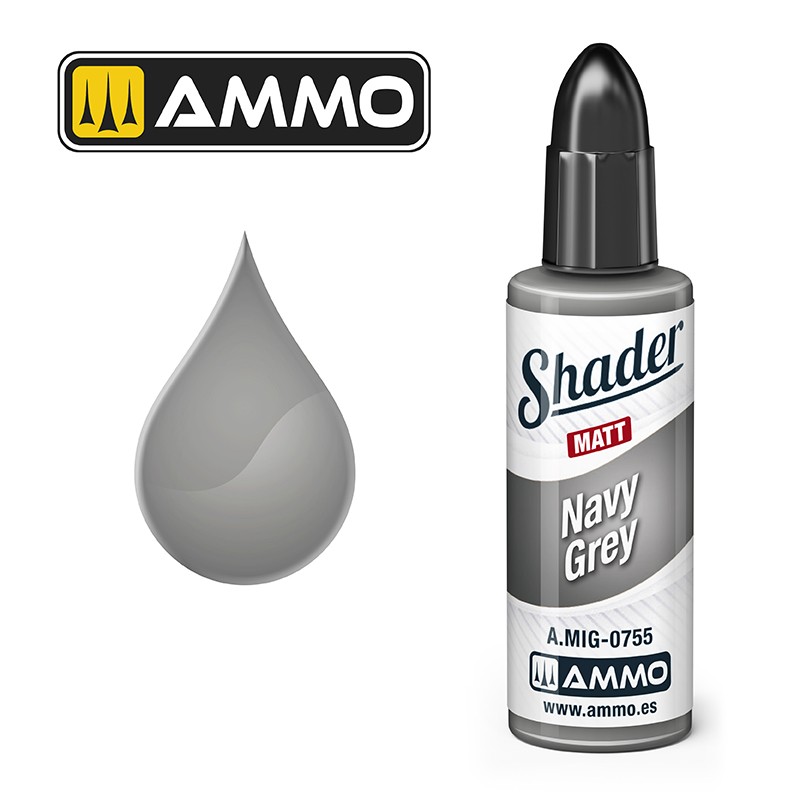 Ammo Mig Matt Shader Navy Grey 10ml MIG-0755