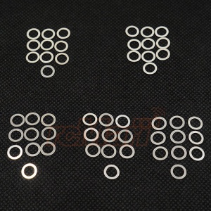 Yeah Racing 5x7mm Stainless Steel Spacer Set (0.1,015,0.2,0.25,0.3mm) YA-0551
