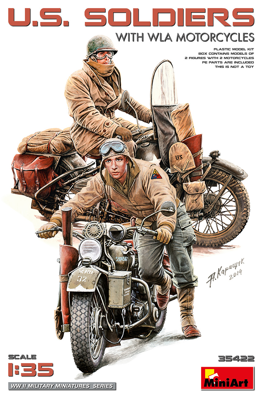 MiniArt 1:35 U.S. Soldiers whit WLA Motorcycles MA35422