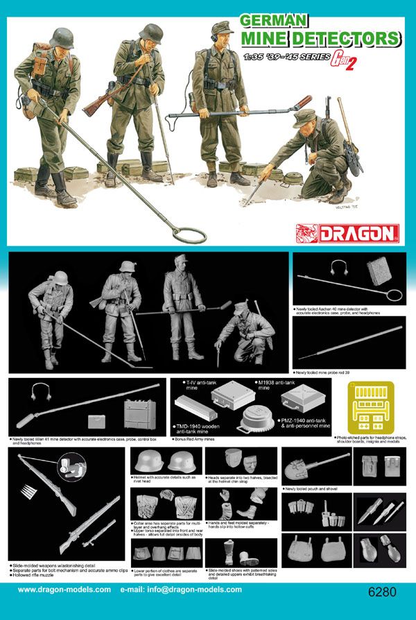 Dragon 1:35 German Mine Detectors DR6280