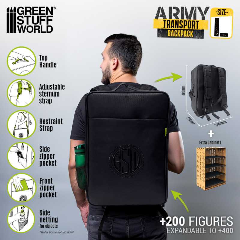 Green Stuff Army Transport Backpack ( Ex Figures ) GSW13230