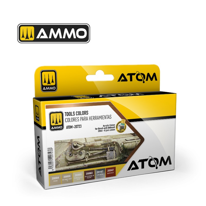 Ammo Mig ATOM Tools Colors SET 6x20ml MIG20723