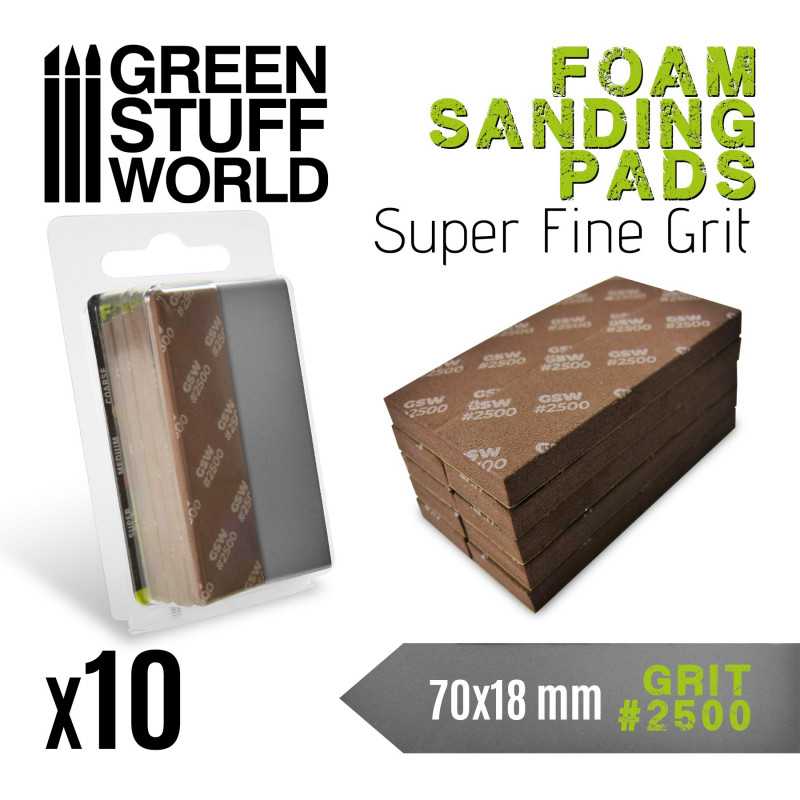 Green Stuff Foam Sanding Pads 2500 grit ( pack 10x ) GSW10775