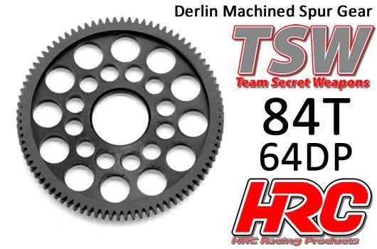 HRC Racing Low Friction Machined Derlin Spur Gear Ultra Light 64DP 84T HRC76484LW