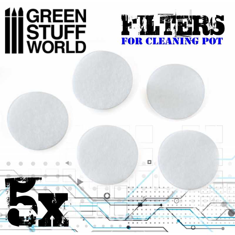 Green Stuff Airbrush Cleaning Pot Filters ( 5 ) GSW2014