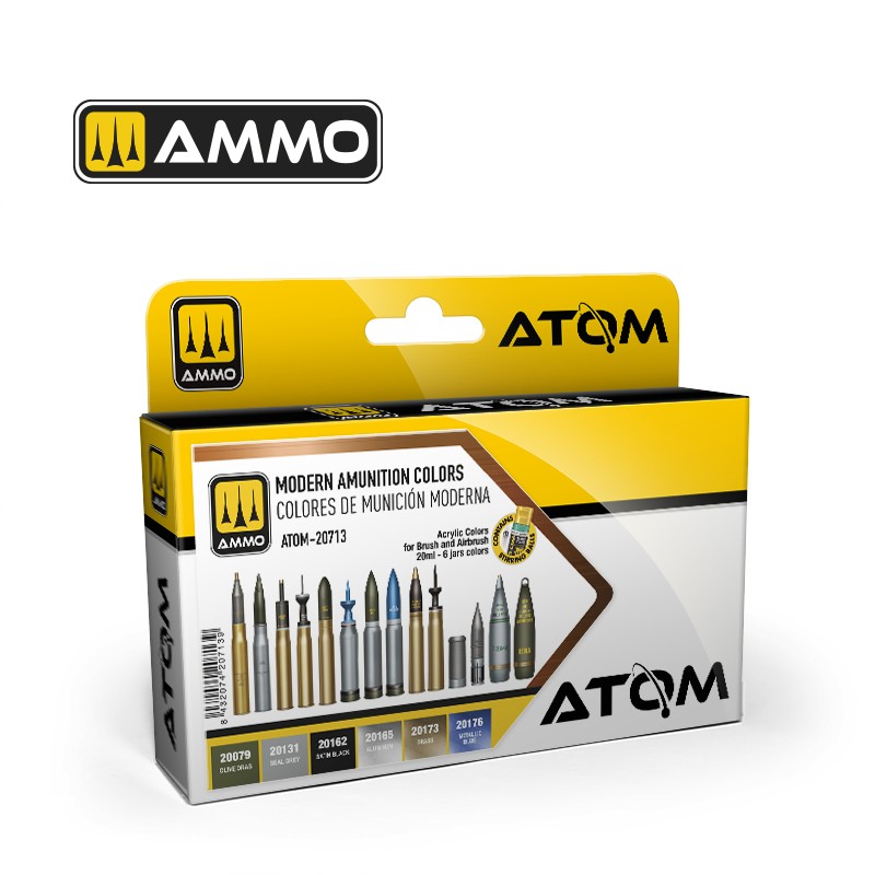 Ammo Mig ATOM Acrylic Paint Set Modern Amunition MIG20713