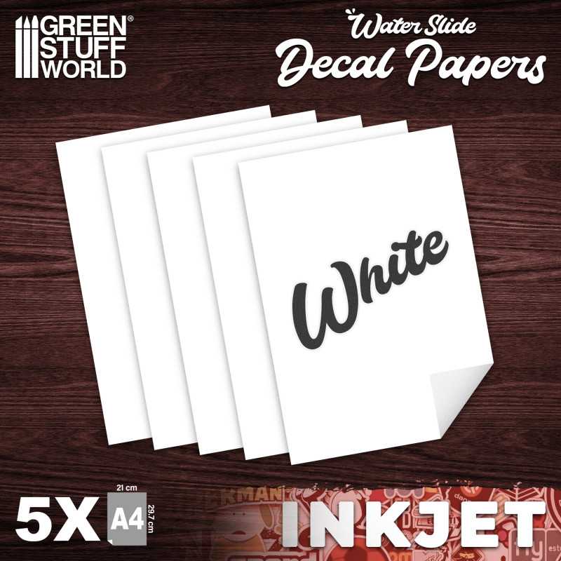 Green Stuff Waterslide Decal Paper Inktjet A4 White GSW10067