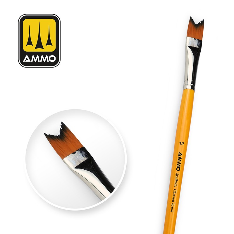 Ammo Mig #12 Synthetic Chevron Brush MIG8588