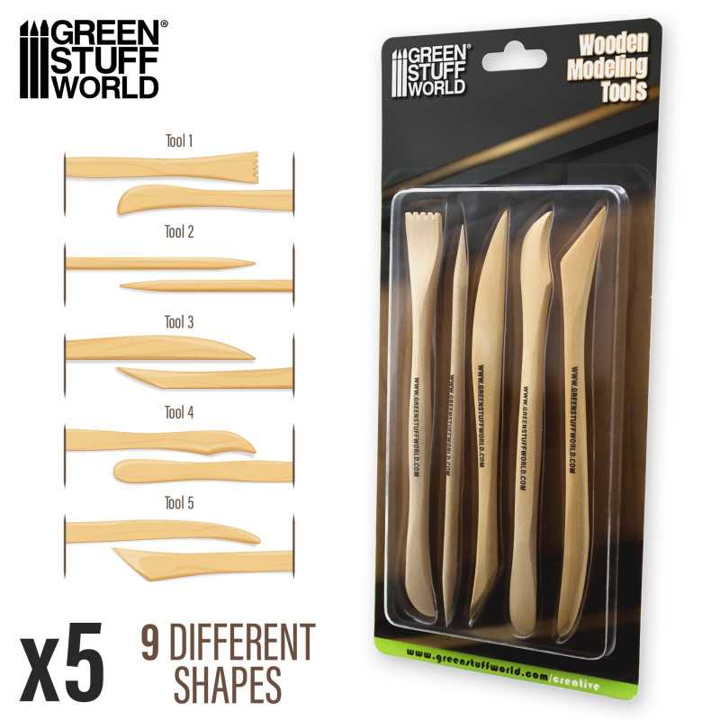 Green Stuff Wooden Modeling Tools GSW4788 - Afbeelding 2