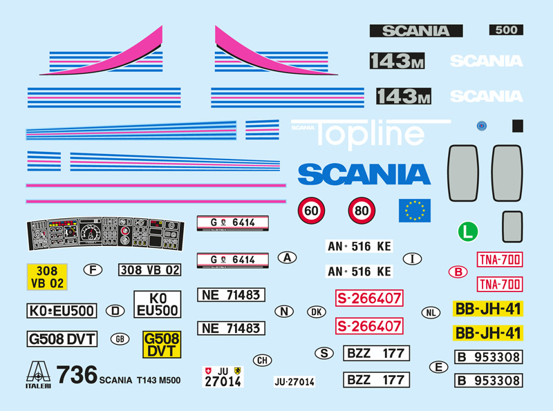 Italeri 1:24 Scania T 143M 500 Topline IT736 - Afbeelding 11