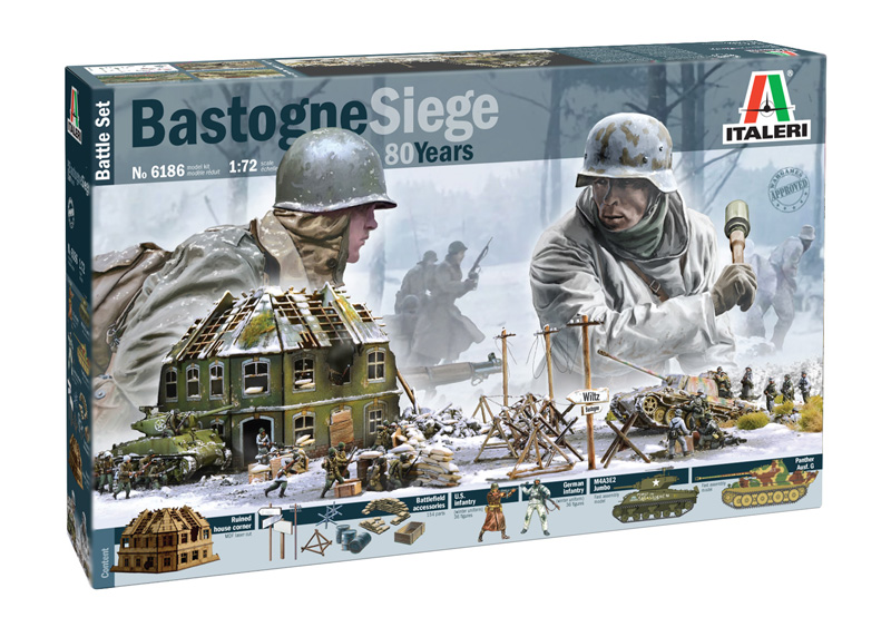 Italeri 1:72 Bastogne Siege Battle Set MDF Version 1944 IT6186