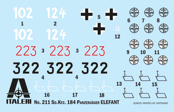 Italeri 1:35 Sd.Kfz.184 Panzerjager Tiger (P) ELEFANT IT211 - Afbeelding 6