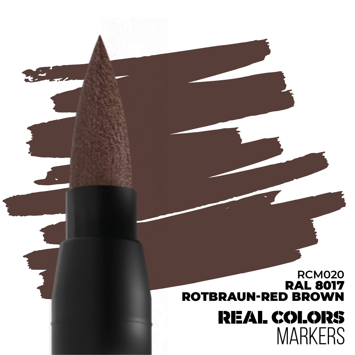 AK Real Colors Markers - Red Brown RAL8017 RCM020 - Afbeelding 2