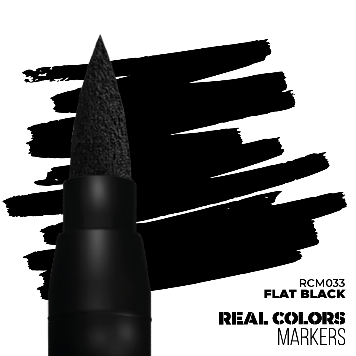 AK Real Colors Markers - Flat Black RCM033 - Afbeelding 2