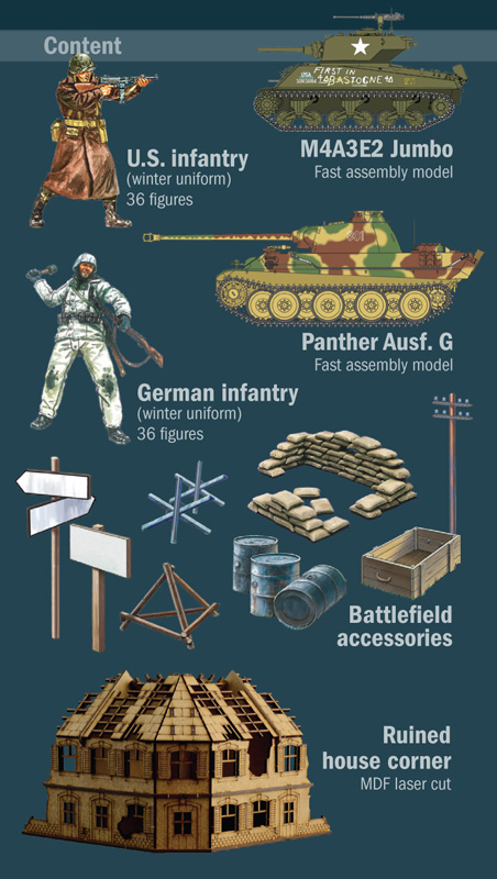 Italeri 1:72 Bastogne Siege Battle Set MDF Version 1944 IT6186 - Afbeelding 15