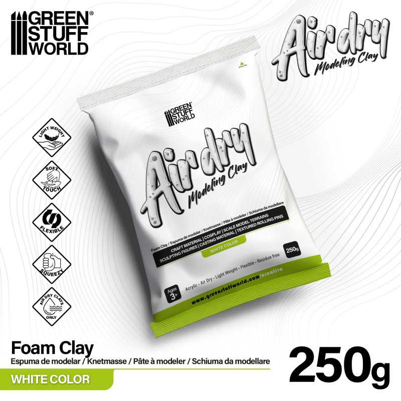 Green Stuff White Air Dry Foam Clay 250gr. GSW5394