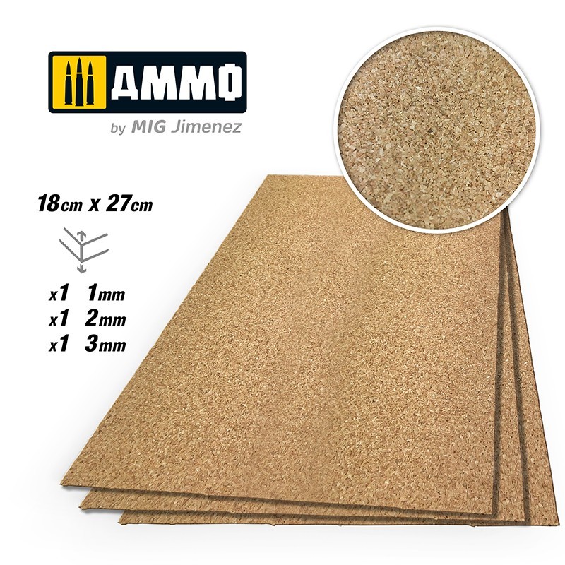Ammo Mig Create Cork Fine Grain Mix ( 1x1mm,1x2mm,1x3mm ) MIG8838