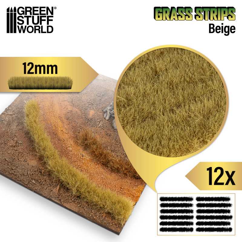Green Stuff Grass Strips 12mm - Beige ( 12x ) GSW13449 - Afbeelding 2