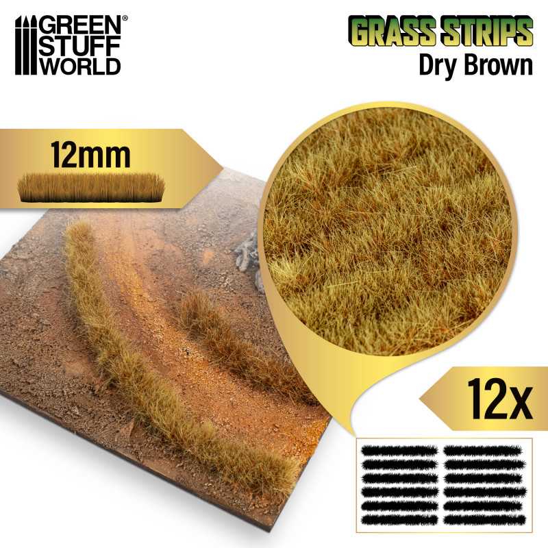 Green Stuff Grass Strips 12mm - Dry Brown ( 12x ) GSW13450 - Afbeelding 2
