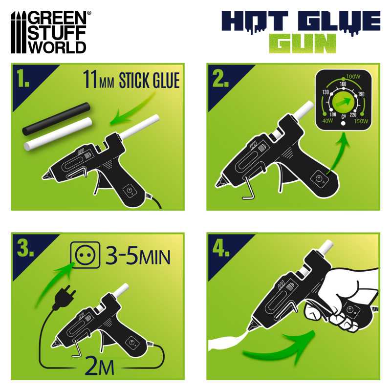 Green Stuff Hot Glue Gun 150w GSW4781 - Afbeelding 3