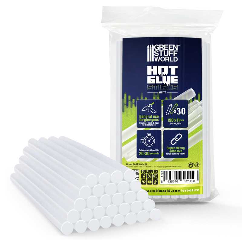 Green Stuff Hot Glue Sticks 11mm ( 30x ) Transparant GSW4782