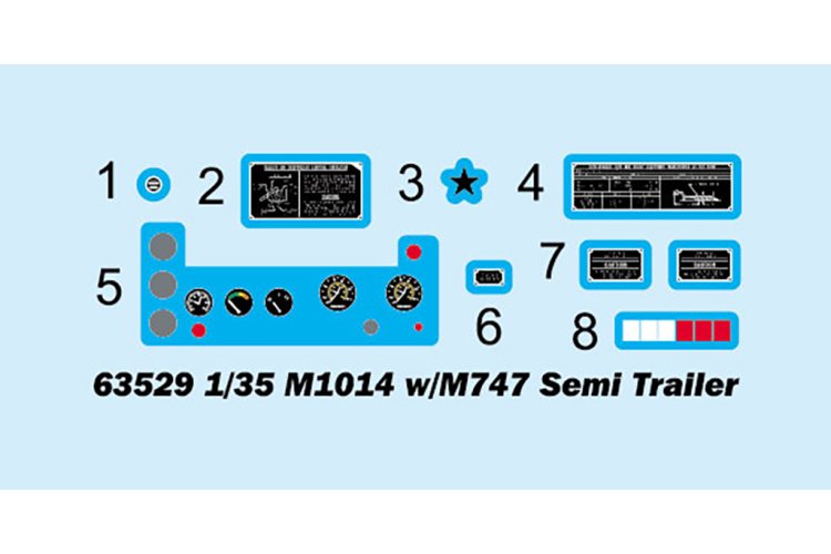 Trumpeter 1:35 M1014 w/M747 Semi Trailer ( zonder tank ) TR63529 - Afbeelding 3