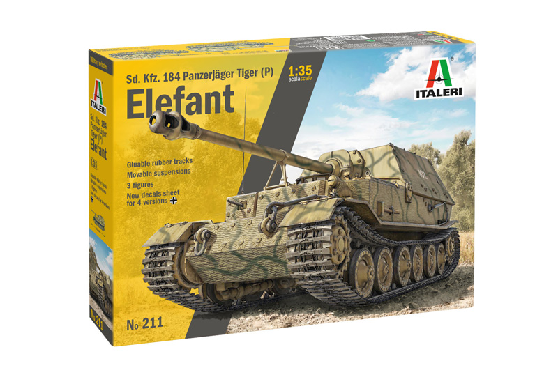 Italeri 1:35 Sd.Kfz.184 Panzerjager Tiger (P) ELEFANT IT211