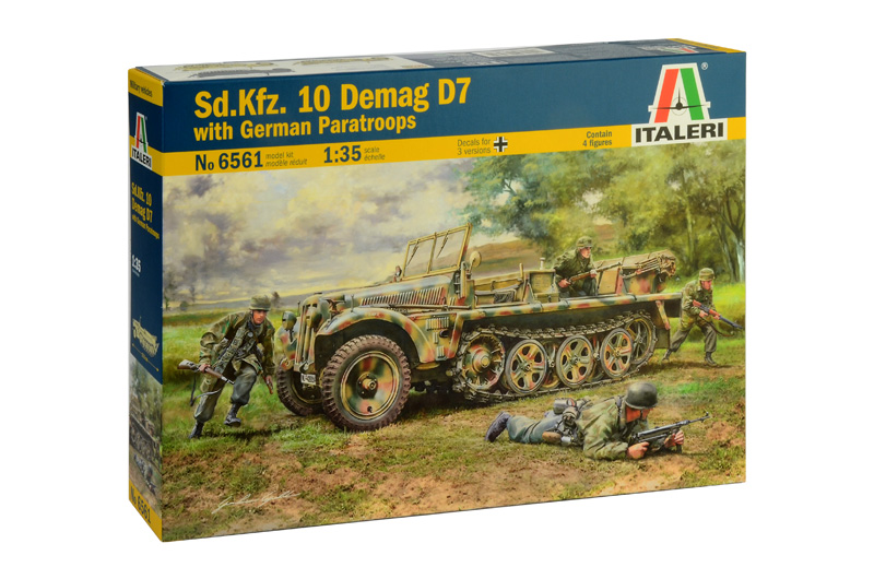 Italeri 1:35 Sd.Kfz. 10 DEMAG D7 w/ German Paratroops IT6561