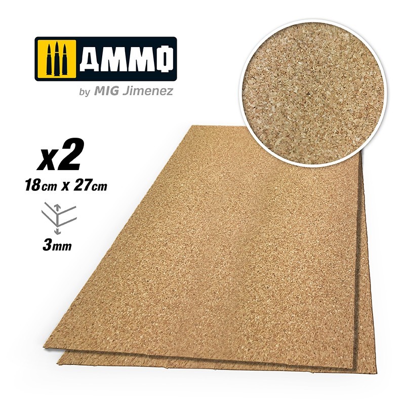 Ammo Mig Create Cork Fine Grain 3mm (2x) MIG8837