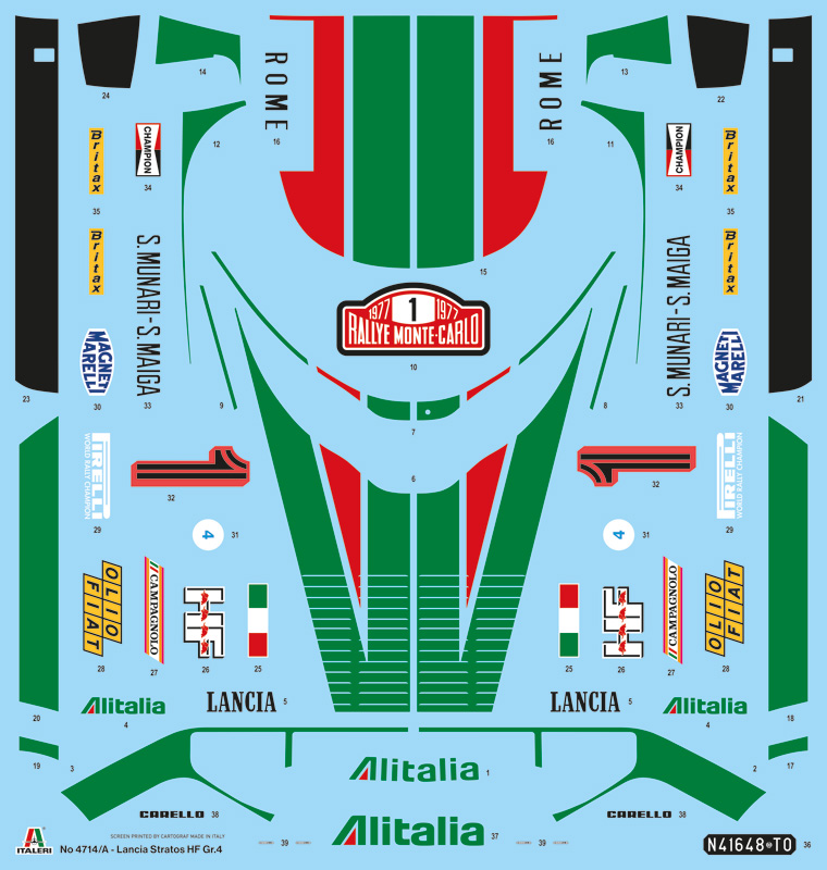 Italeri 1:12 Lancia Stratos HF Gr.4 Monte Carlo 1977 IT4714 - Afbeelding 17