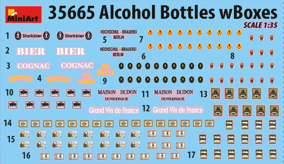MiniArt 1:35 Alcohol Bottles with Boxes MA35665 - Afbeelding 8