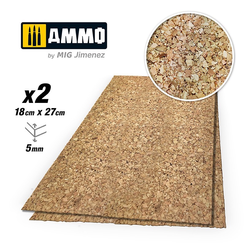 Ammo Mig Create Cork Thick Grain 5mm 2x MIG8845