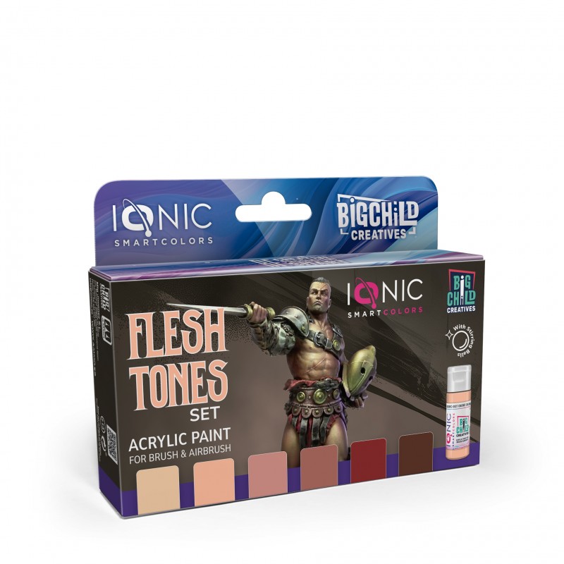 Ionic Smart Colors Acrylic Paint FLESH TONES Set 6x20ml IO-0505