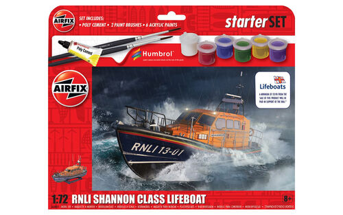 Airfix 1:72 Starter Set RNLI Shannon Class Lifeboat AF55015