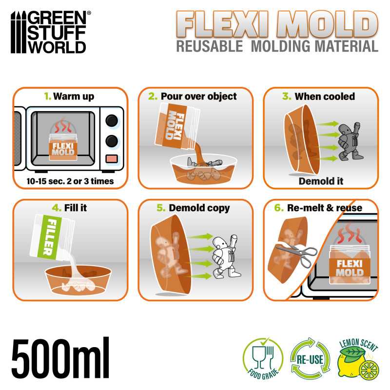 Green Stuff Flexi Mold-Reusable Molding Material GSW5434 - Afbeelding 2