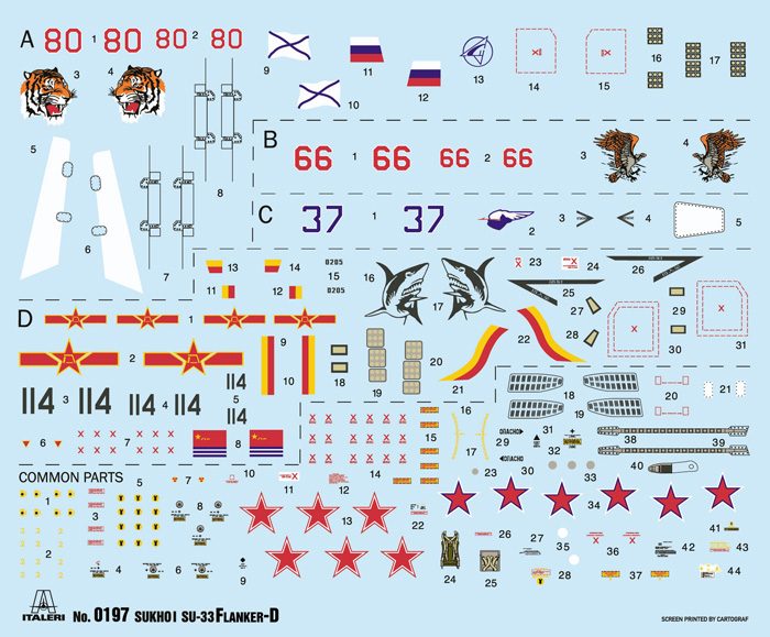 Italeri :72 SU-33 Flanker-D IT197 - Afbeelding 5