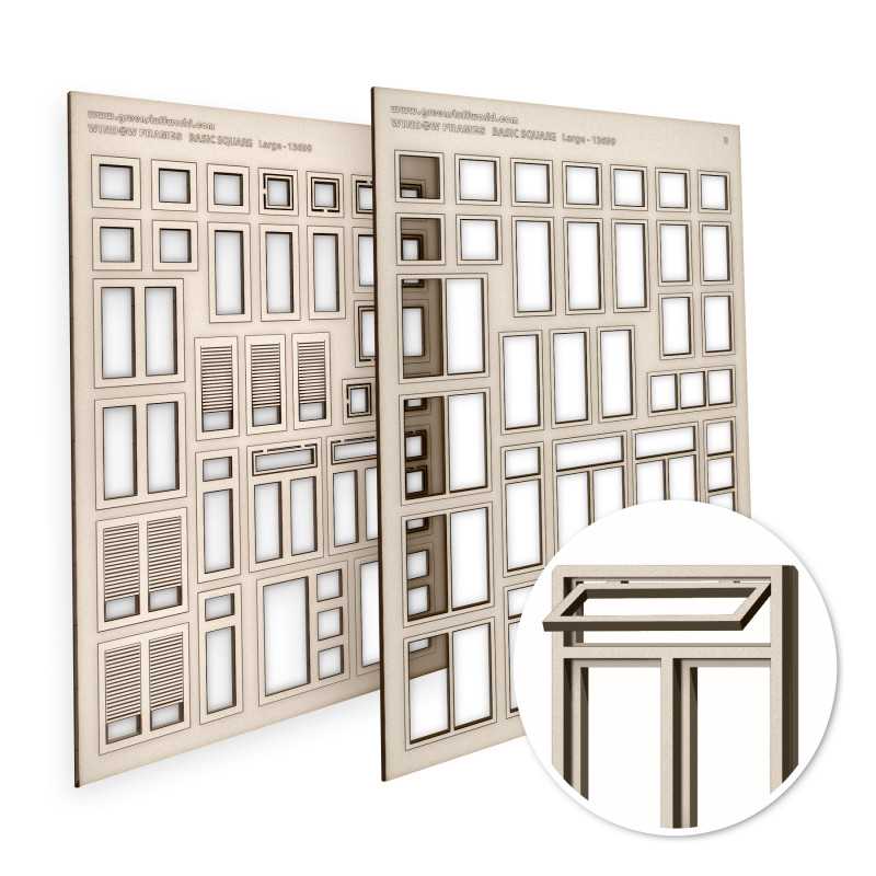 Green Stuff Basic Square Miniature Windows Small GSW13700