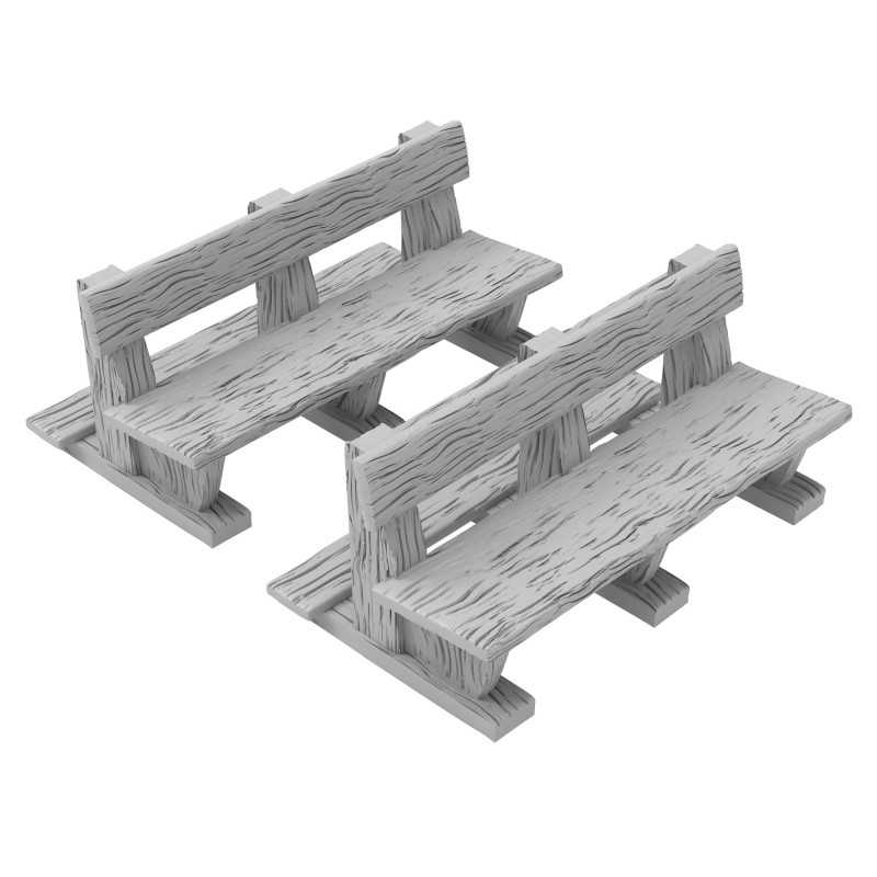 Green Stuff 1:48 Churh Benches 2x GSW12901