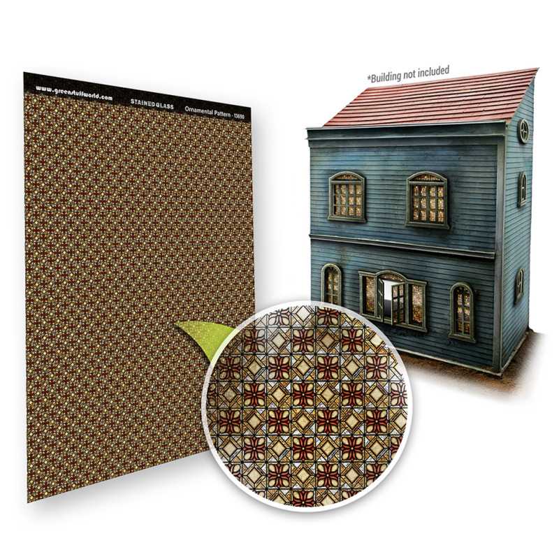 Green Stuff Ornamentel Pattern Stained Glass voor 1:48/1:35 GSW13690 - Afbeelding 2