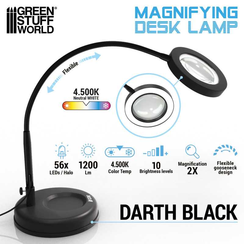 Green Stuff Magnifying lamp for crafts and modelling Black GSW5594 - Afbeelding 2