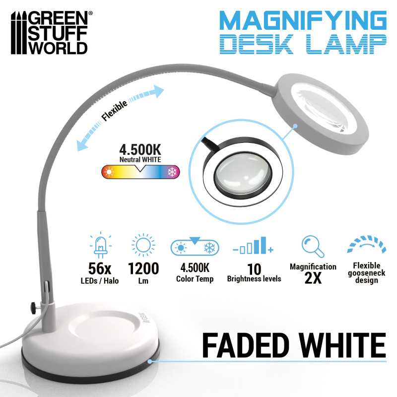 Green Stuff Magnifying lamp for crafts and modelling Faded White GSW5595 - Afbeelding 2